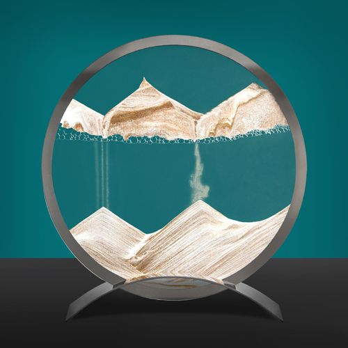 SandFlow - LED Sand Art Table Lamp with Moving Sand Patterns for Relaxation