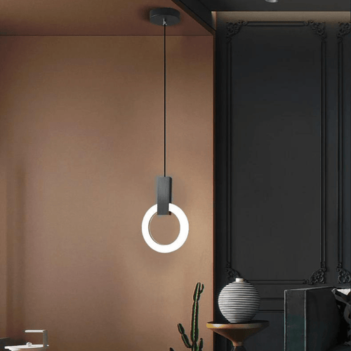 Nordic Wooden LED Pendant Light Circular