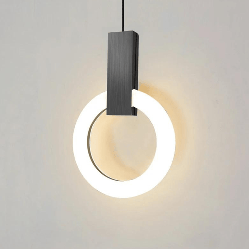 Nordic Wooden LED Pendant Light Circular