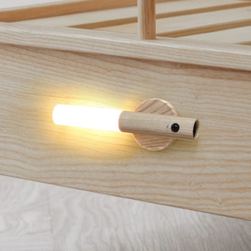 GlowSense - Wooden Smart Wall Lamp with Motion Sensor
