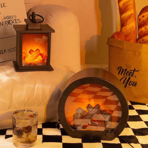 LED Night Light Fireplace Atmosphere Lamp