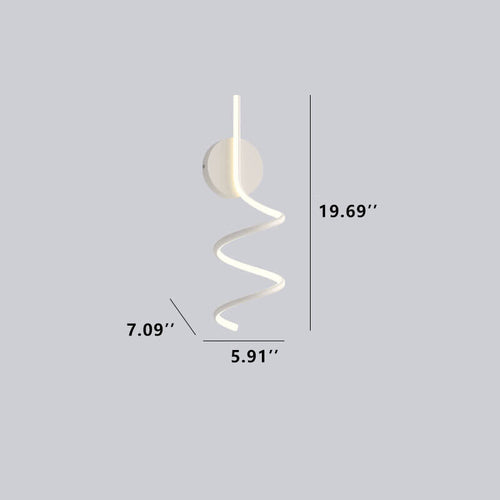 Minimalist Creative Arc Lines LED Wall Light with 1 Light