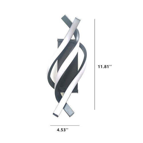 Modern Minimalist Spiral LED Wall Light with 1 Light