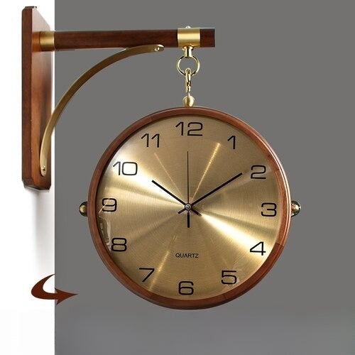 Double-Sided Elegance Wall Clock