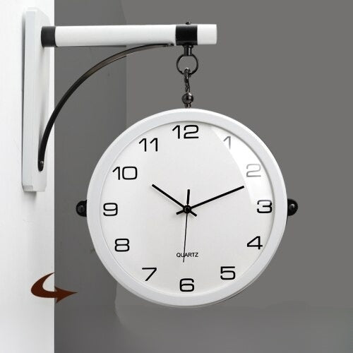 Double-Sided Elegance Wall Clock