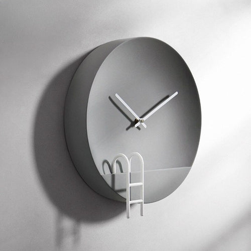 Modern Cement Wall Clock Grey
