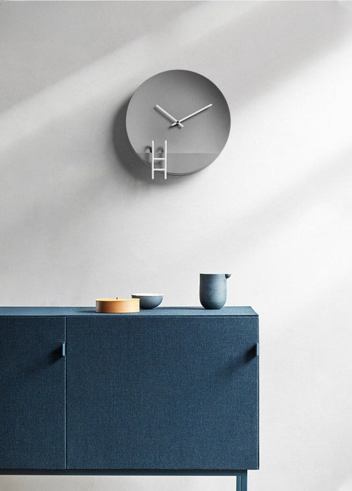 Modern Cement Wall Clock Grey