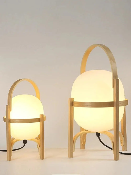 WoodLume – Modern Wooden Table Lamp with LED Lighting