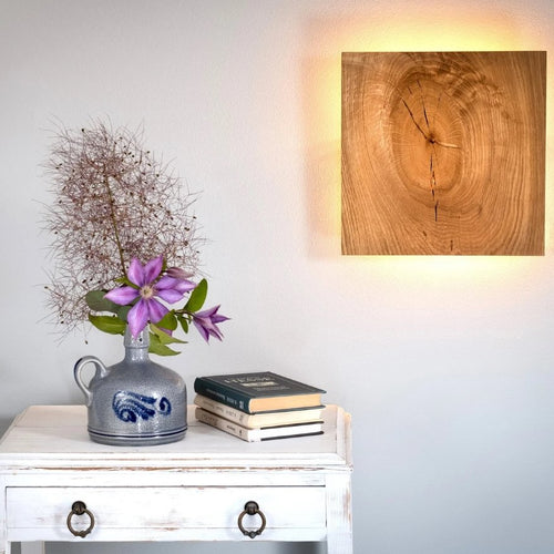LightSquare - Square Wooden Wall Lamp with Indirect LED Light
